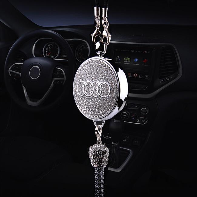 Rearview Mirror Diamond Perfume Pendant