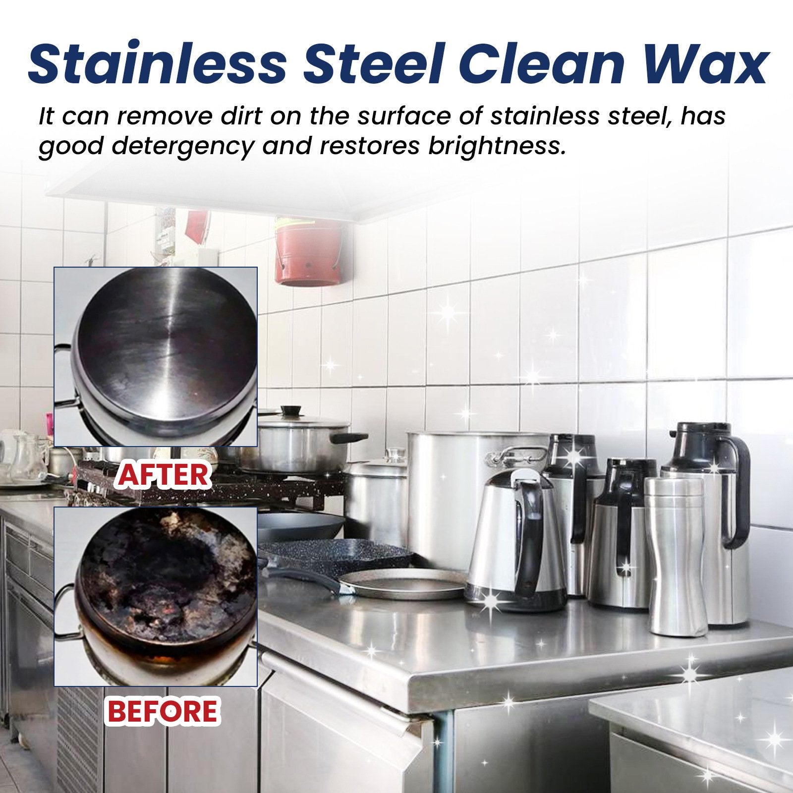 Magical Nano-Technology Stainless Steel Cleaning Paste - Surface Safe, No Residue
