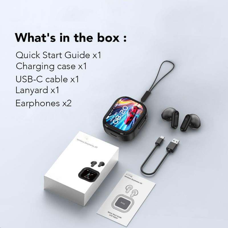 Bluetooth 6.0 Earphones LED Display High Fidelity Waterproof Wireless Earphones
