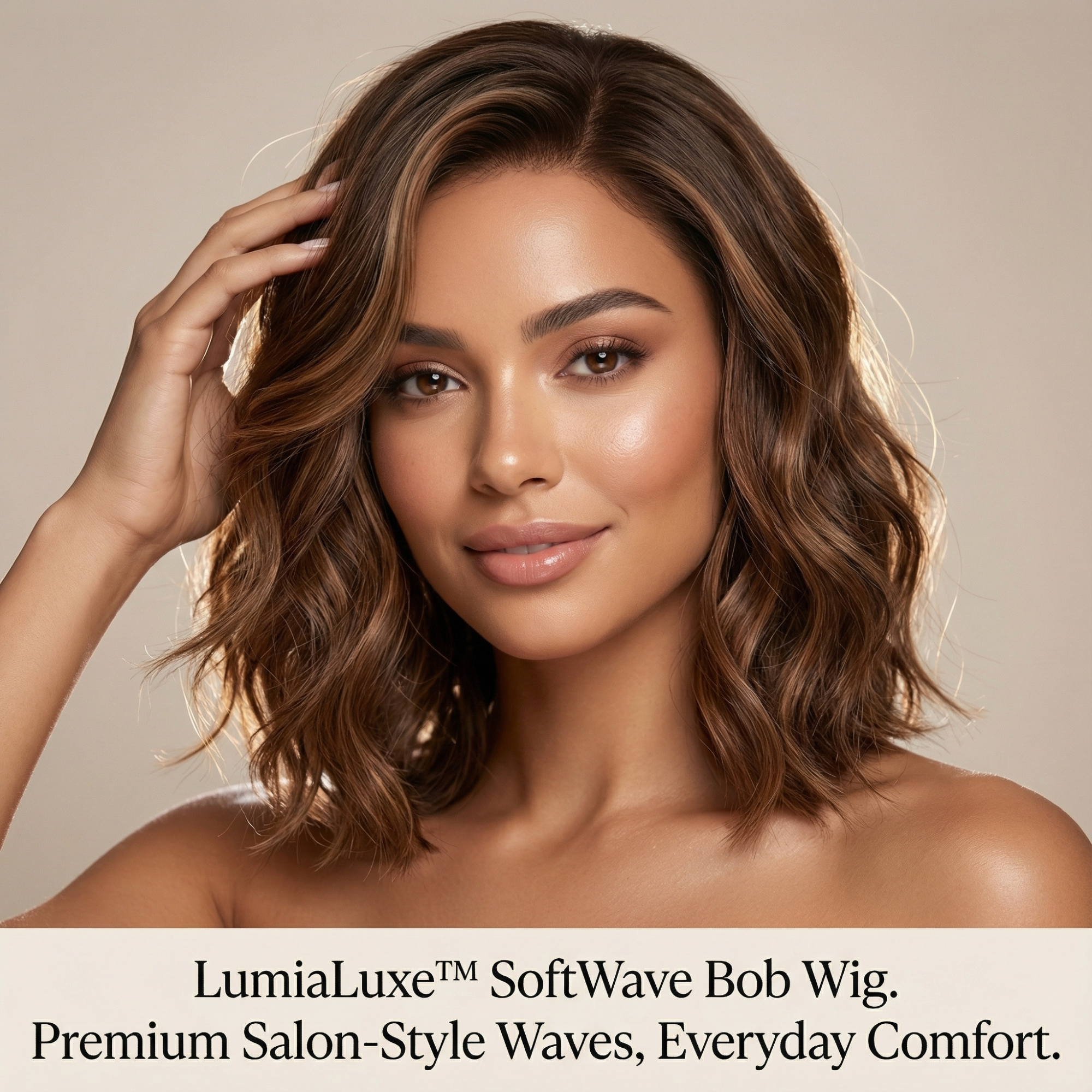 LumiaLuxe™ Real Feel SoftWave Bob Wig