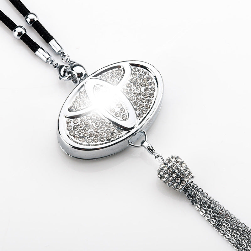 Rearview Mirror Diamond Perfume Pendant