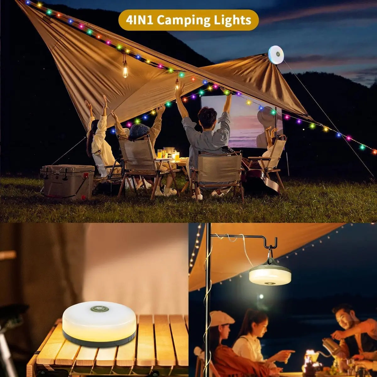 4-in-1 Camping Lantern – Light, Power & Comfort