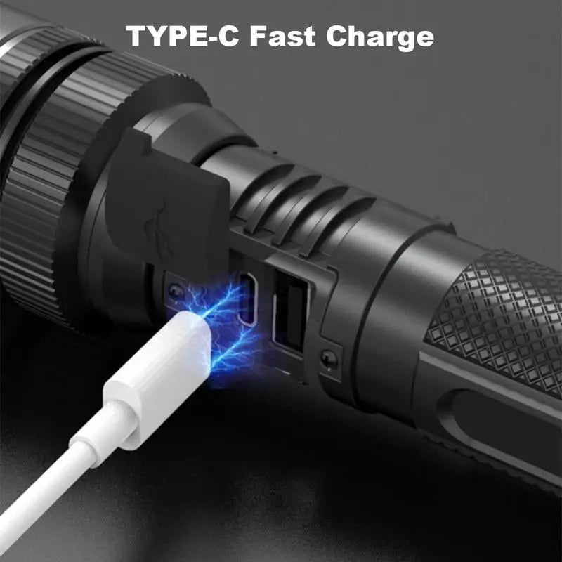 Ultra-Bright Waterproof Torch – Long-Range & Rechargeable