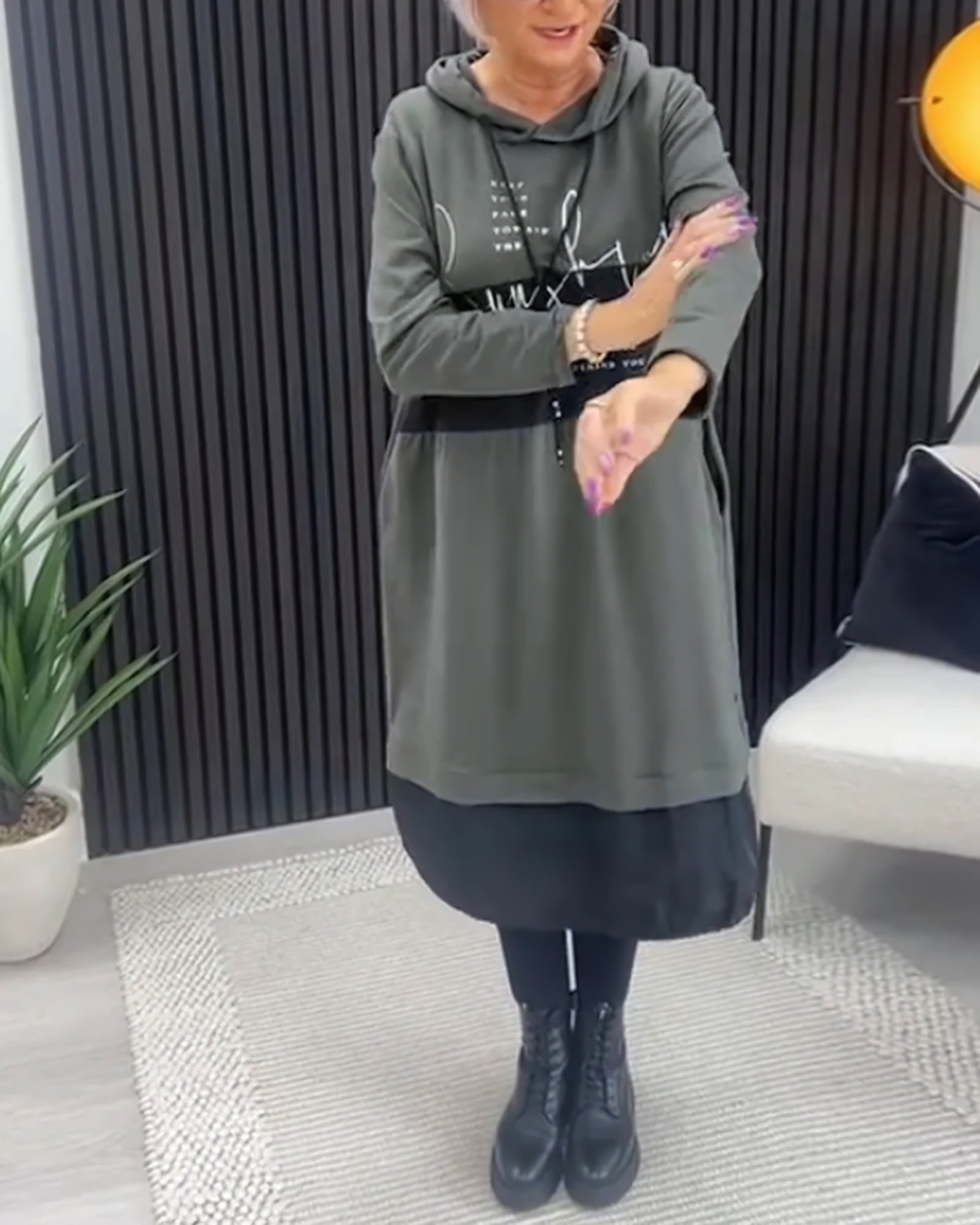 Karla Hooded Dress - Embrace the Unique Mix of Comfort and Chic