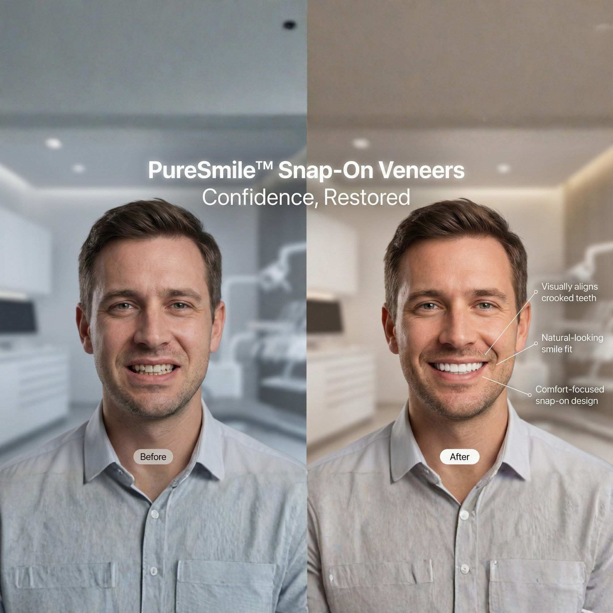 PureSmile™ Snap-On Veneers — Confidence, Restored