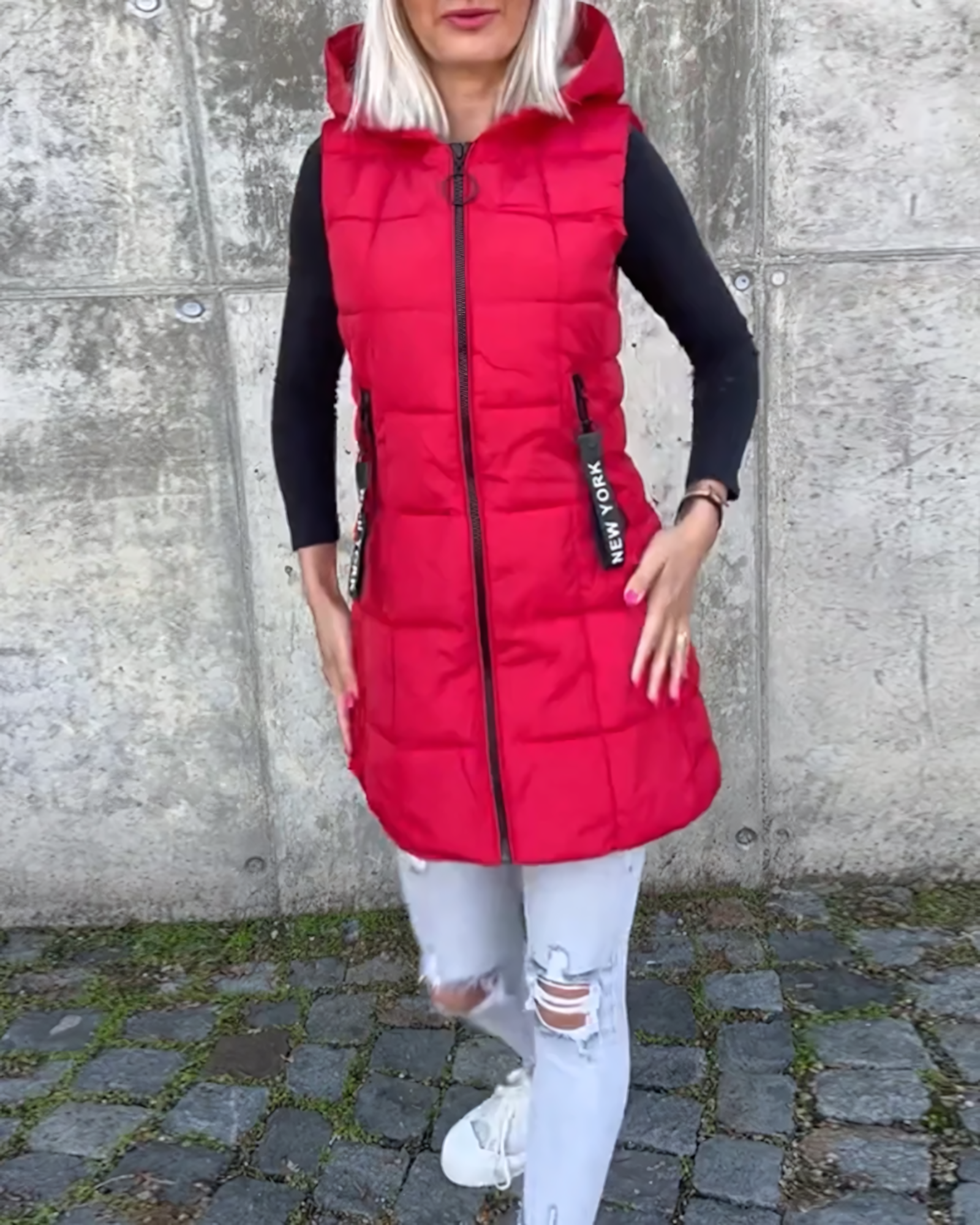 Adela Sleeveless Padded Coat - Warmth and Style in an Iconic Piece