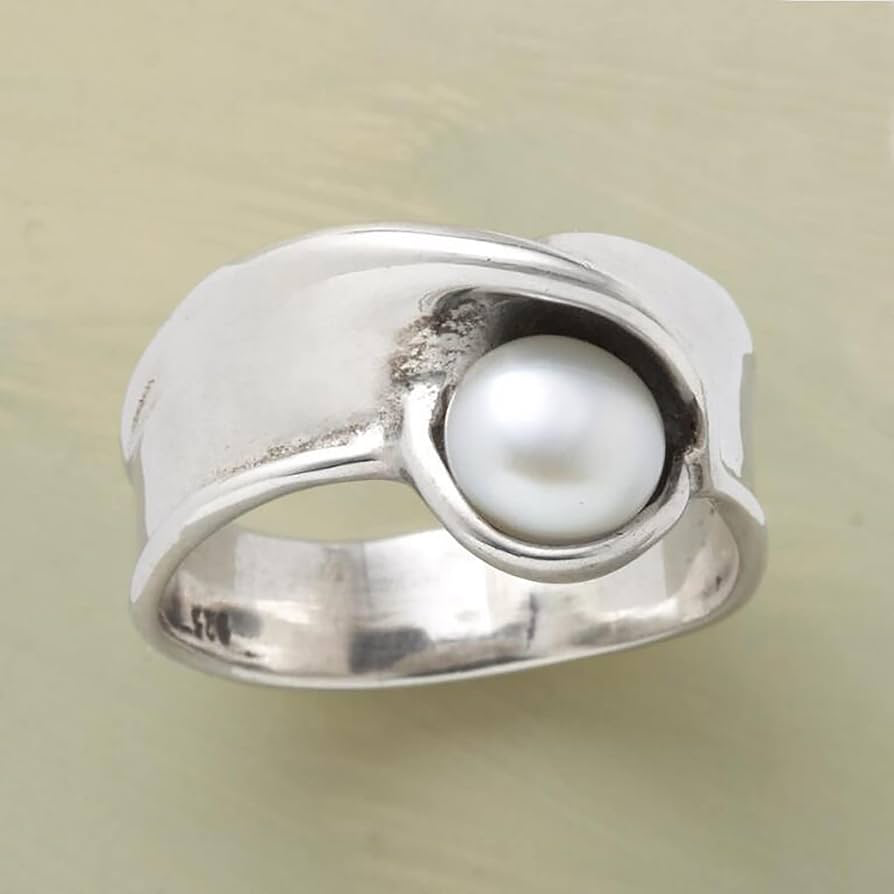 Vintage Pearl Inlay Ring