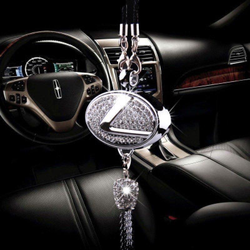Rearview Mirror Diamond Perfume Pendant