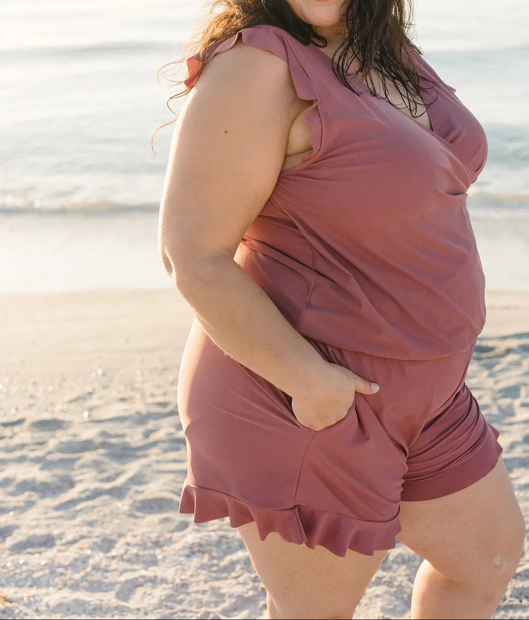 Swim Romper Built-In Bra