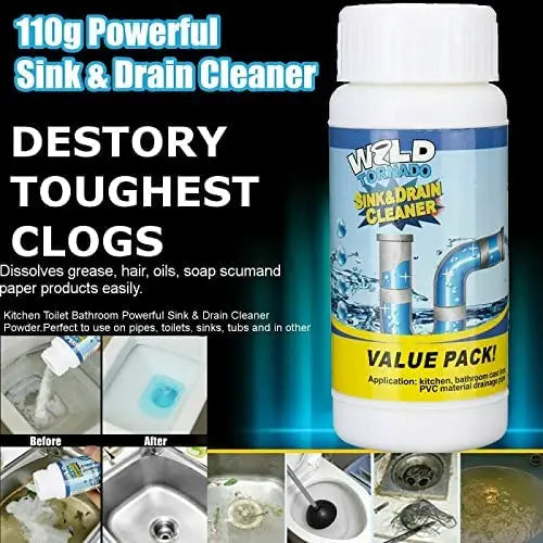 Strong Drain Cleaner – Clears Pipes in Minutes