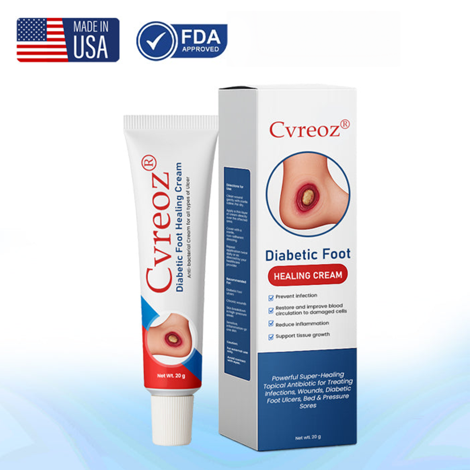🔥LIMITED SPECIAL OFFER🔥  Cvreoz® Diabetic Foot Healing Cream