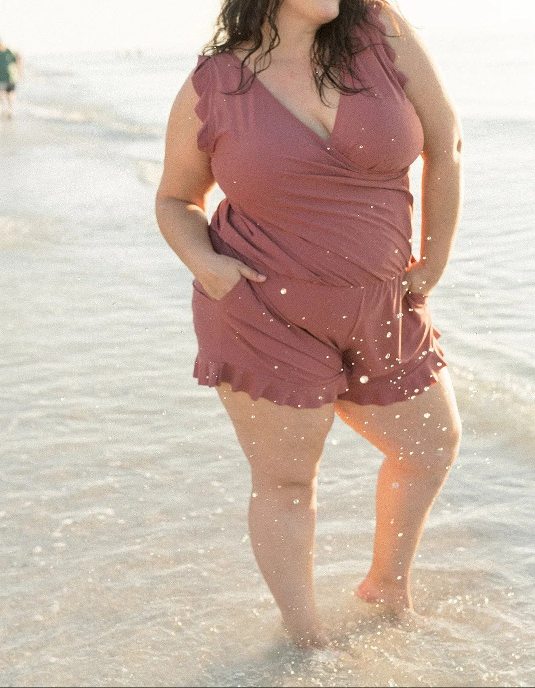 Swim Romper Built-In Bra