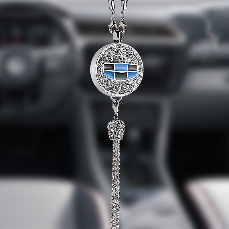 Rearview Mirror Diamond Perfume Pendant