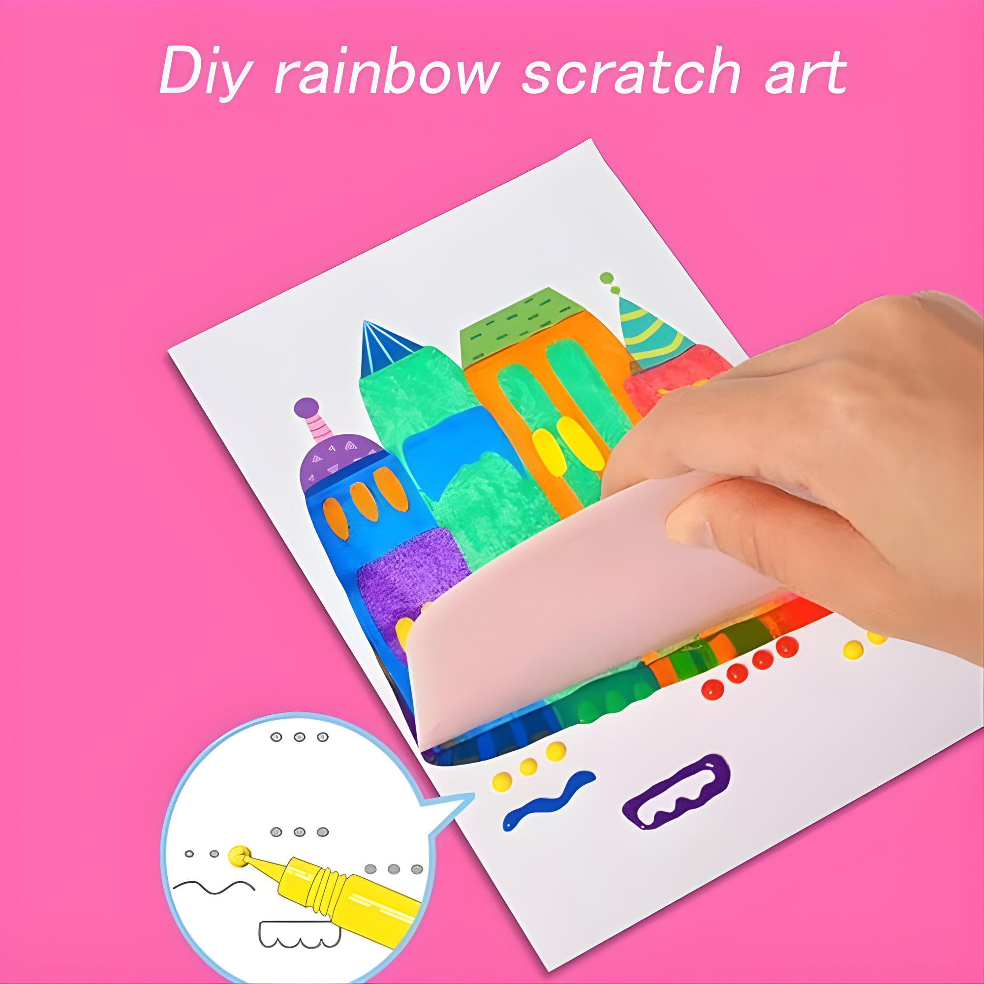 Magic Squeegee Paint Kit™ – Peel, Scrape & Reveal Rainbow Art