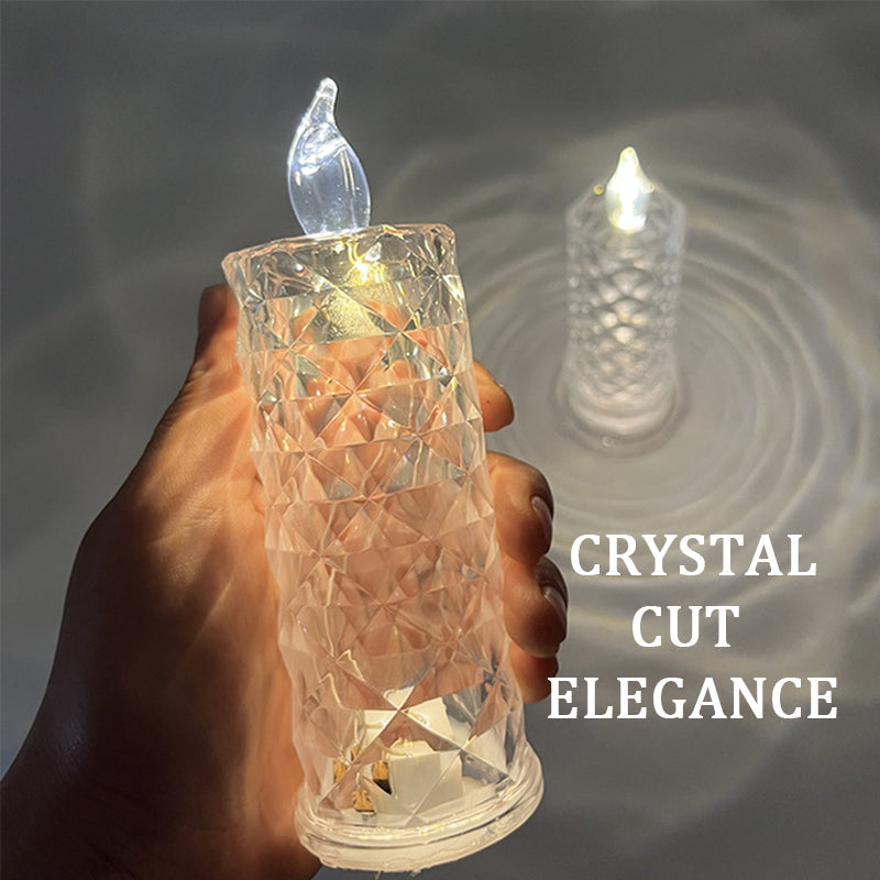 Crystal Rose Candlelight Lamp
