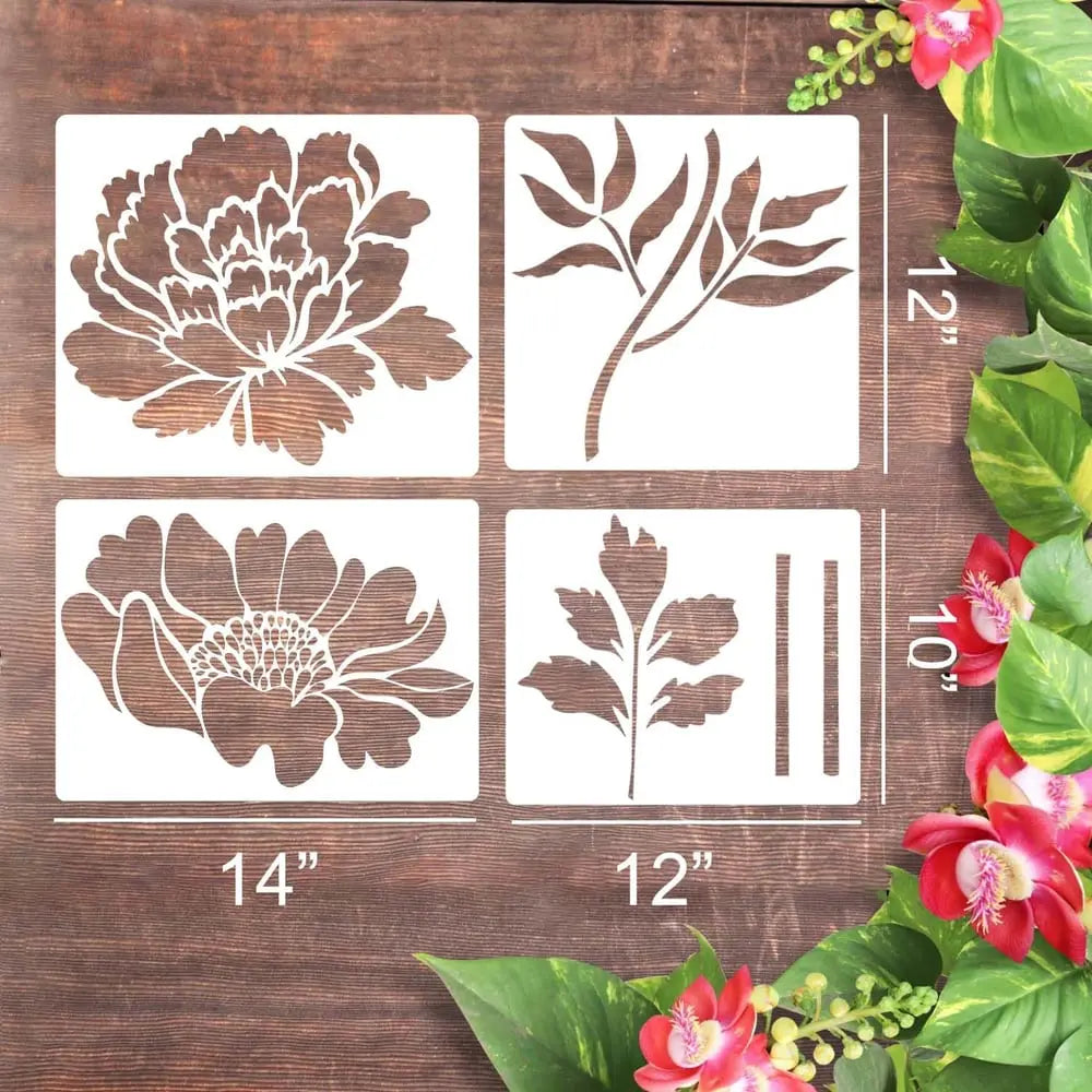 Reusable Flower Stencil Kit for Charming Fence & Wall Décor