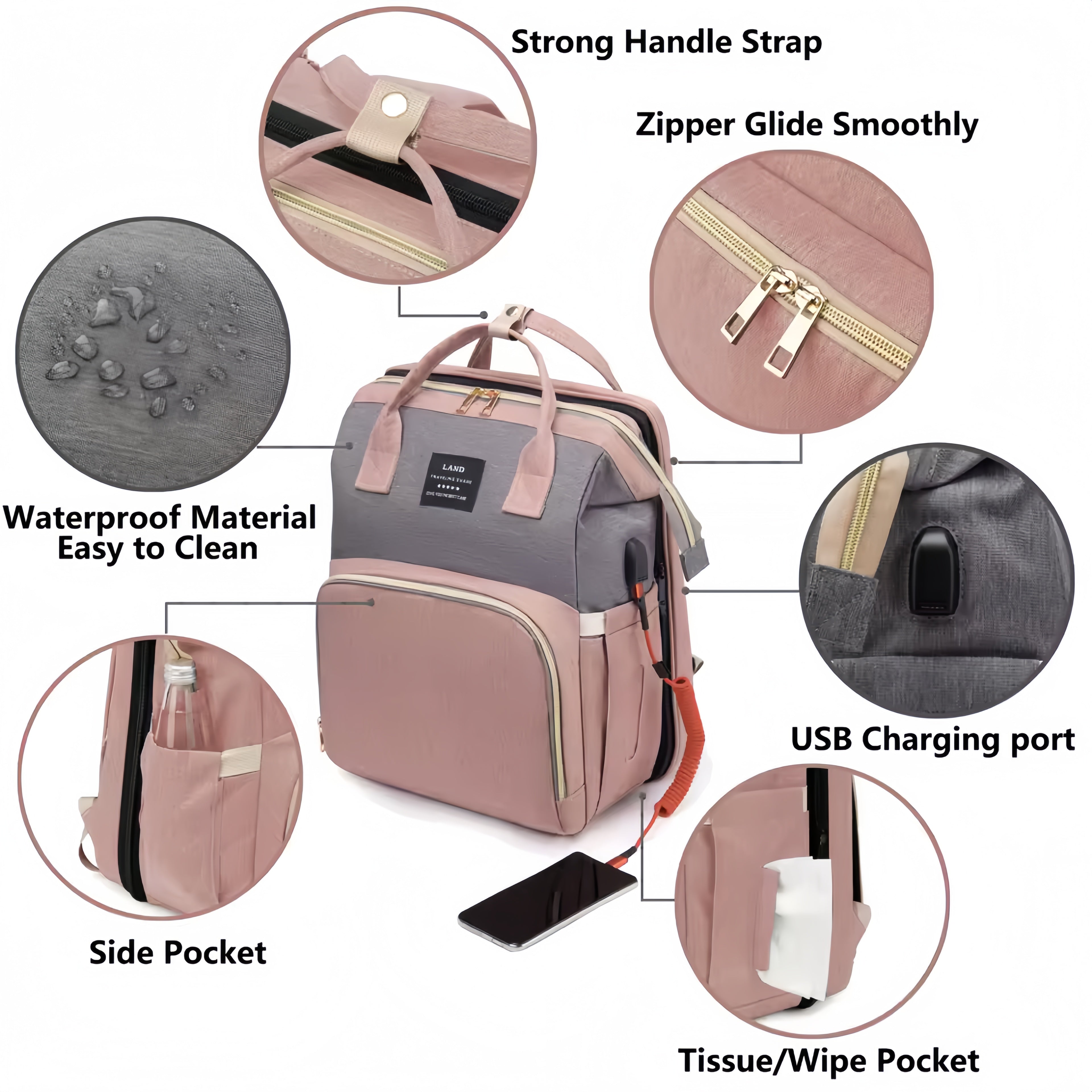 The All-in-One Diaper Bag & Portable Baby Bed