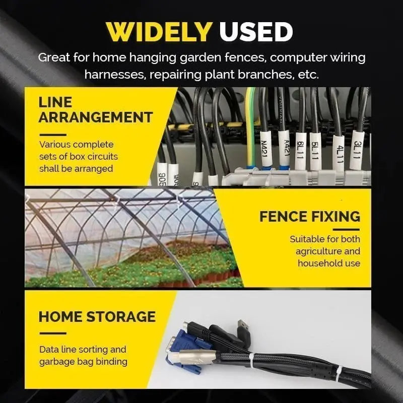 Self-locking Cable Ties with Screw Hole – tensile strength up to 22 kg | 1+1 Free