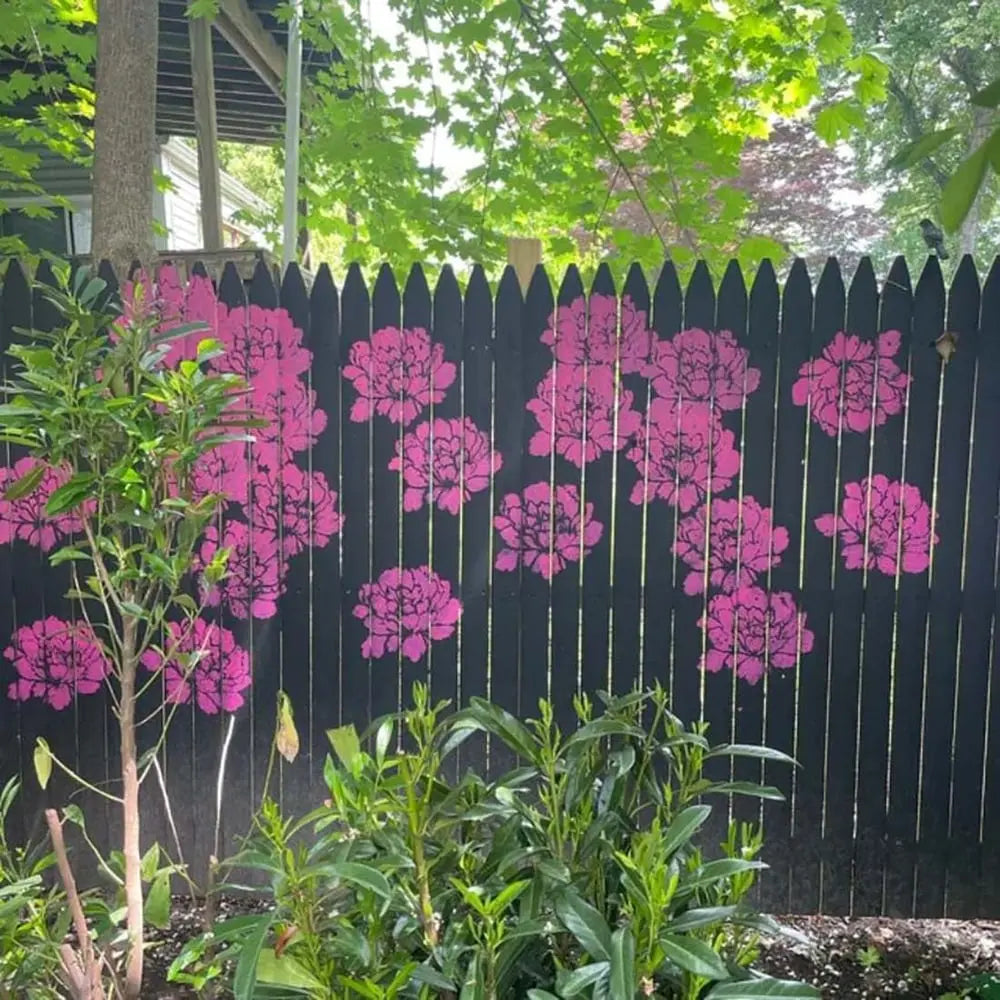 Reusable Flower Stencil Kit for Charming Fence & Wall Décor