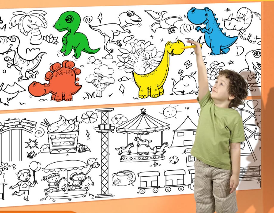 2 + 1 Free | Children's Drawing Scroll