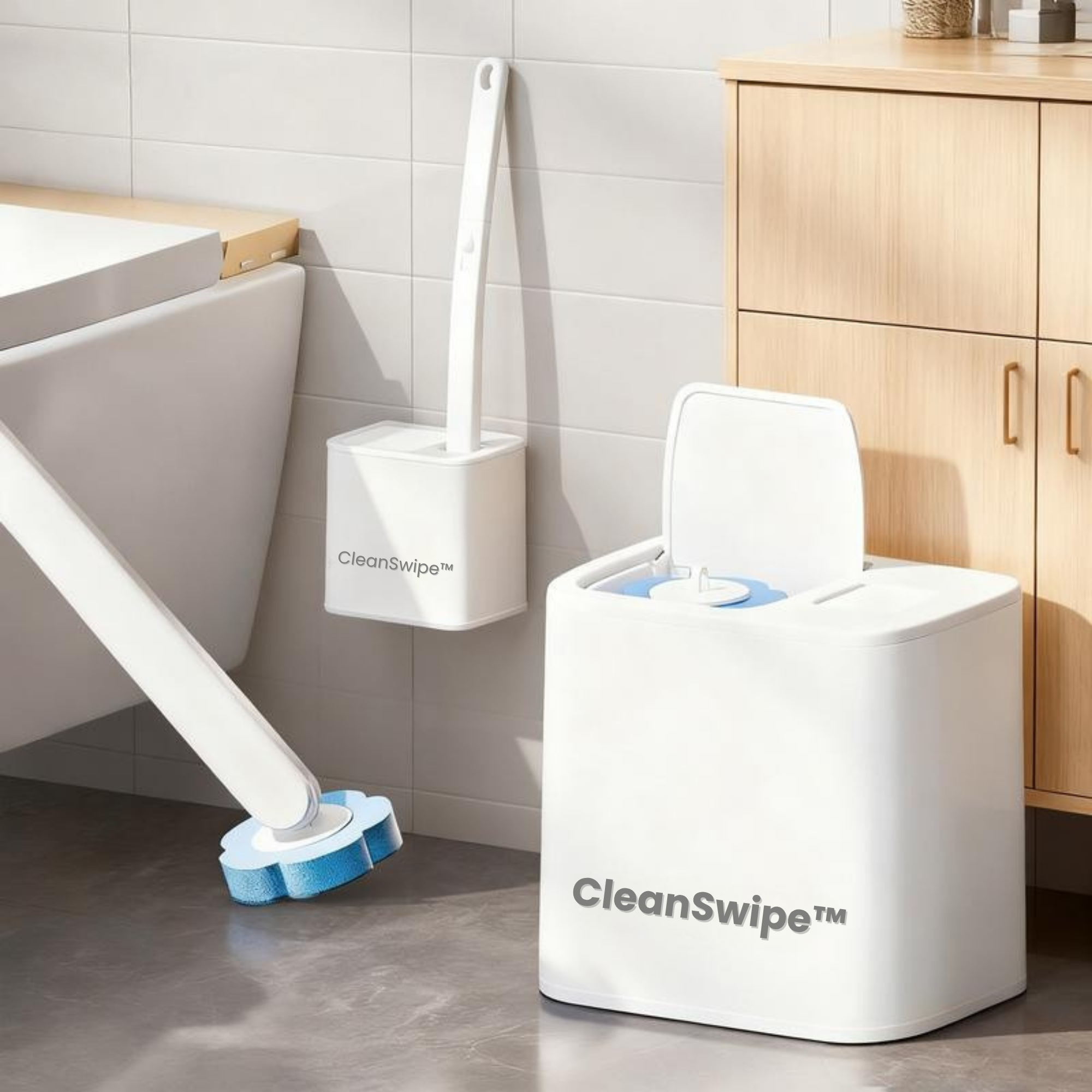 CleanSwipe™ Disposable Toilet Scrub System