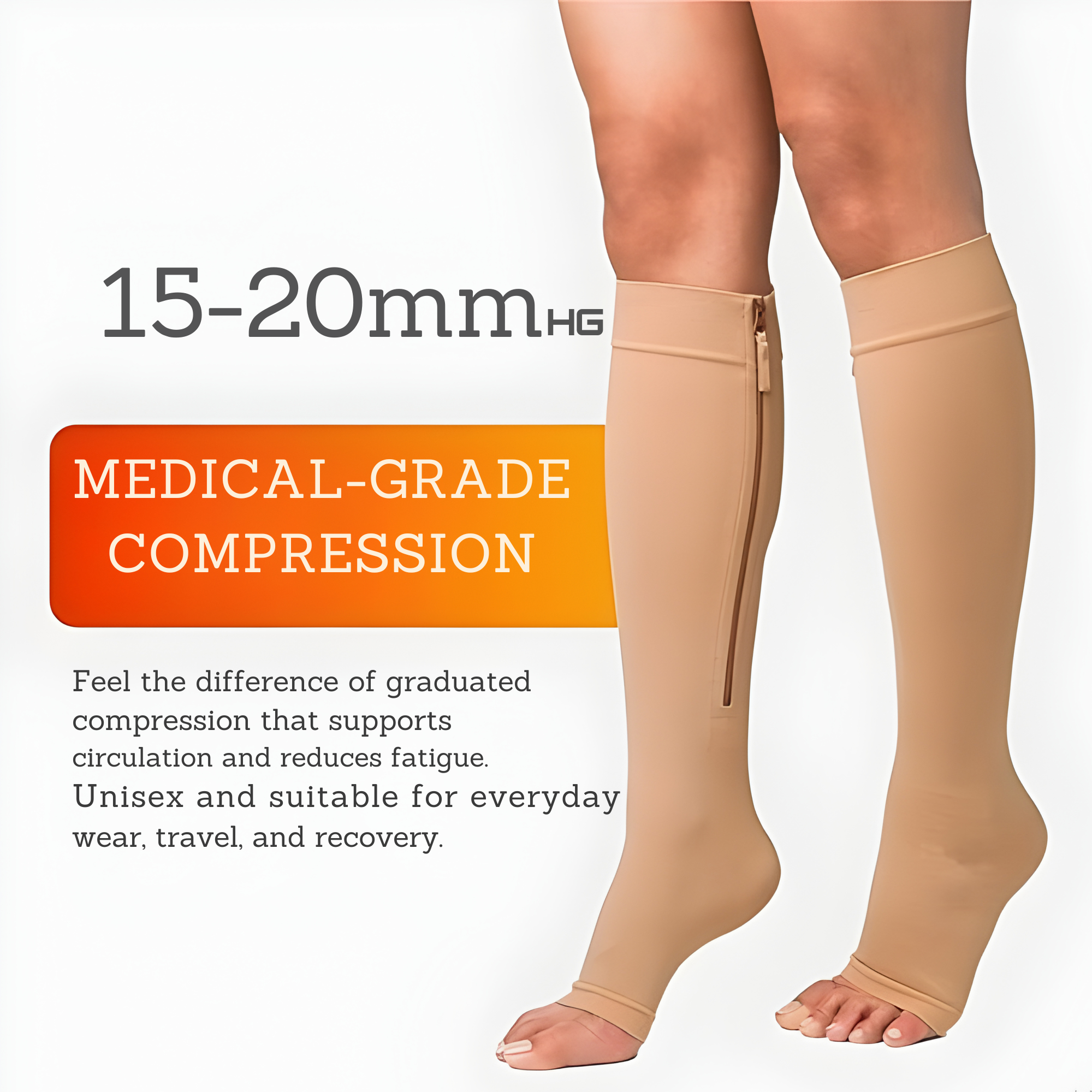 ReliefZip™ Support Socks – Instant Comfort for Swelling & Leg Fatigue