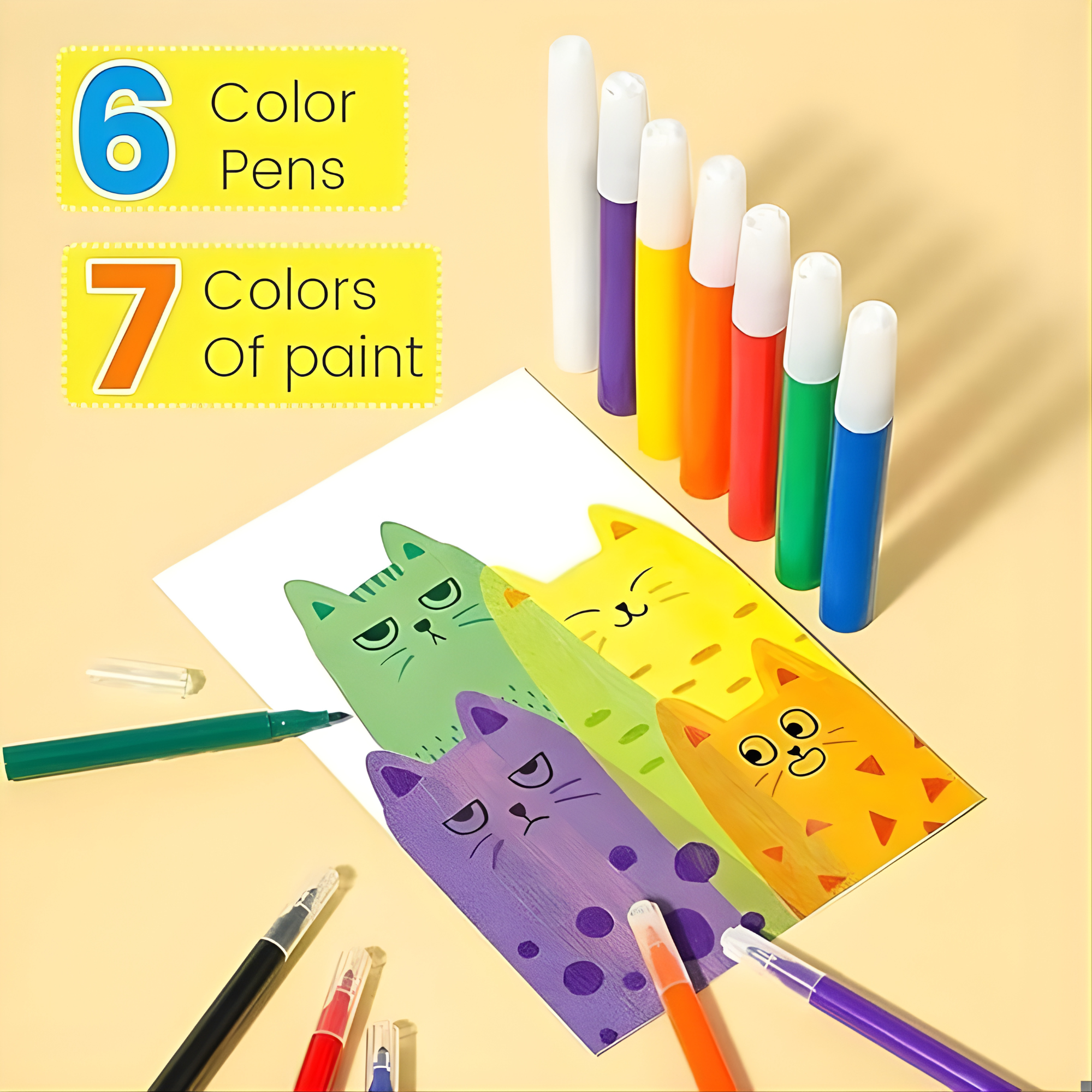 Magic Squeegee Paint Kit™ – Peel, Scrape & Reveal Rainbow Art