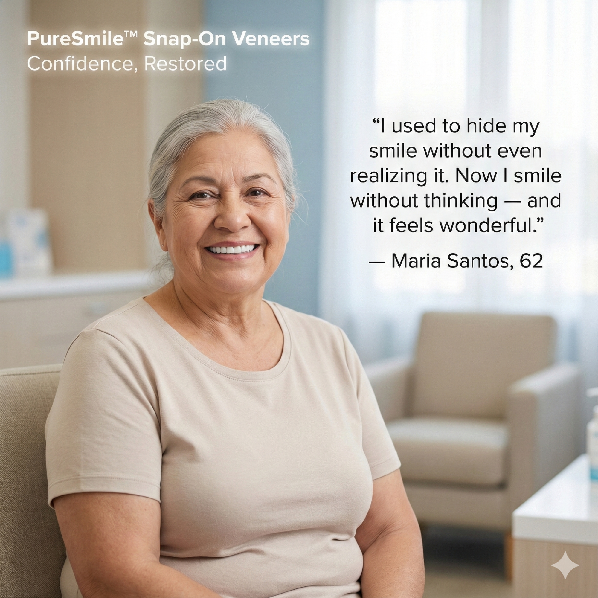 PureSmile™ Snap-On Veneers — Confidence, Restored
