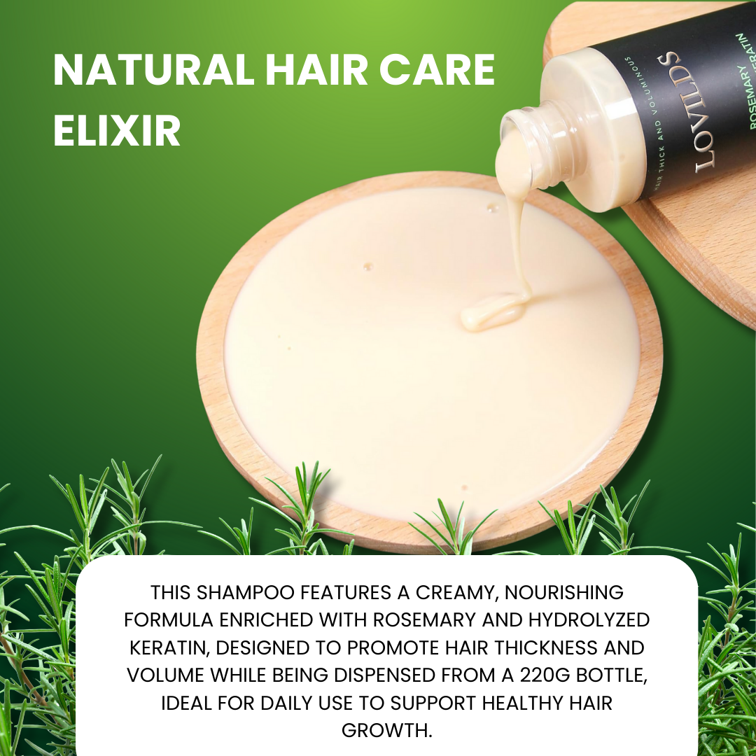 The TheraGrow Rosemary Shampoo - Visible Thickness, 98 % Less Fallout