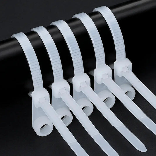 Self-locking Cable Ties with Screw Hole – tensile strength up to 22 kg | 1+1 Free