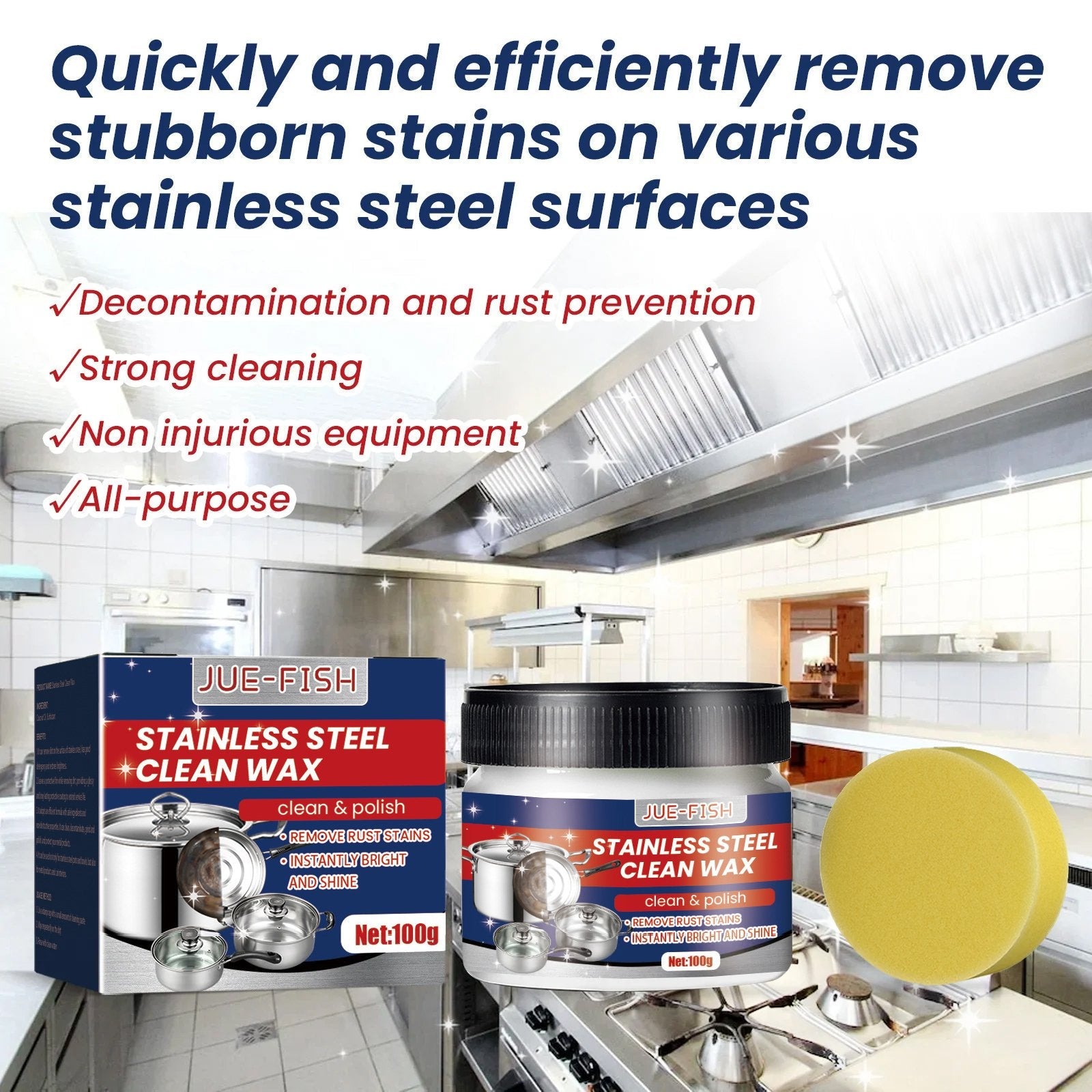 Magical Nano-Technology Stainless Steel Cleaning Paste - Surface Safe, No Residue