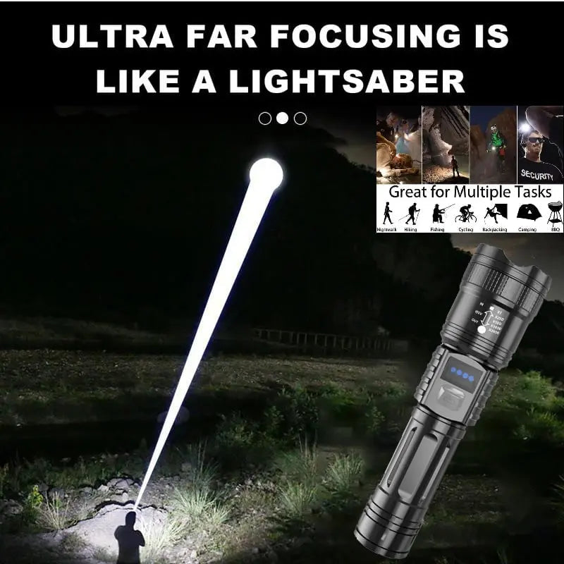 Ultra-Bright Waterproof Torch – Long-Range & Rechargeable