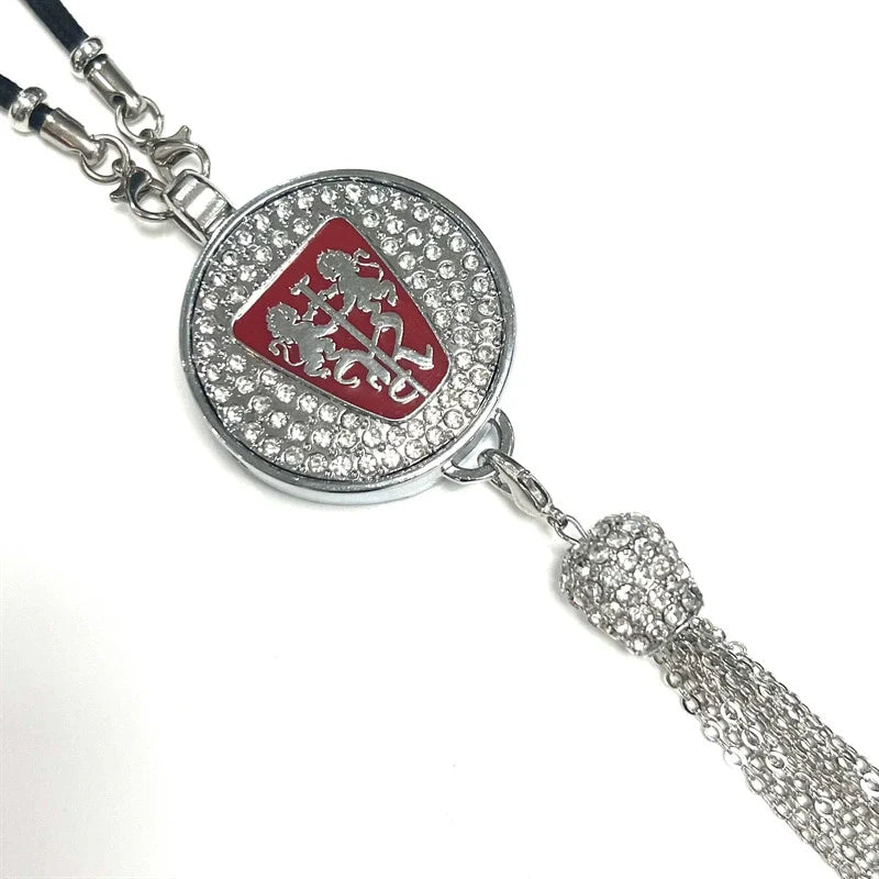 Rearview Mirror Diamond Perfume Pendant