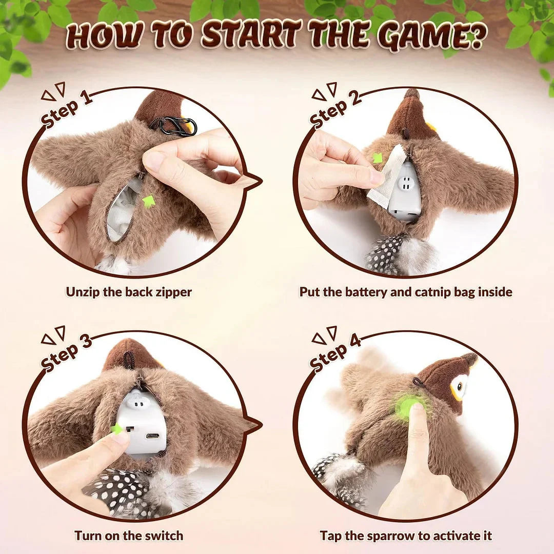 Interactive Cat Toy Bird – Keeps Indoor Cats Active & Happy