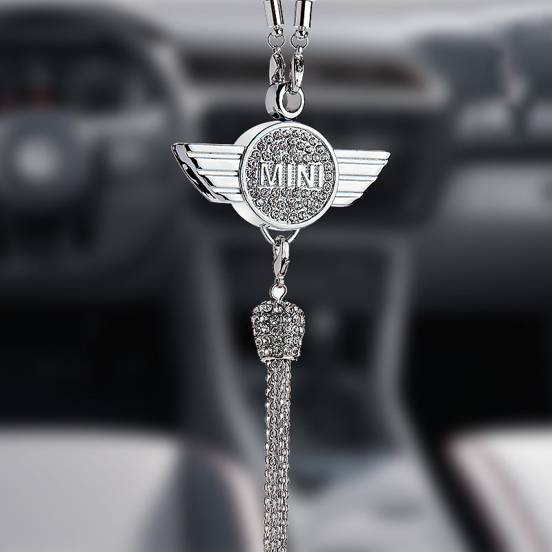 Rearview Mirror Diamond Perfume Pendant