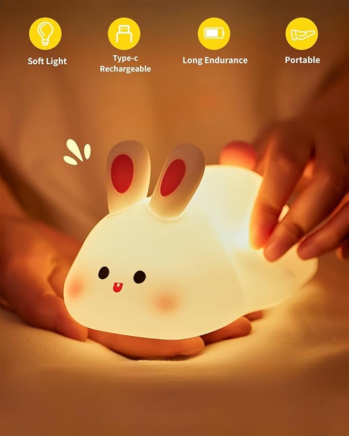 Bedtime Rabbit Night Lamp - Calming Glow for Better Sleep