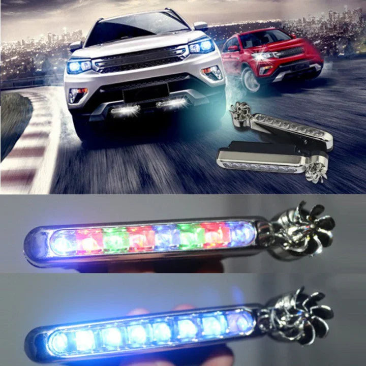 Wind-Powered Car LED Lights – Bright, Weatherproof & Energy-Free (Set of 2)