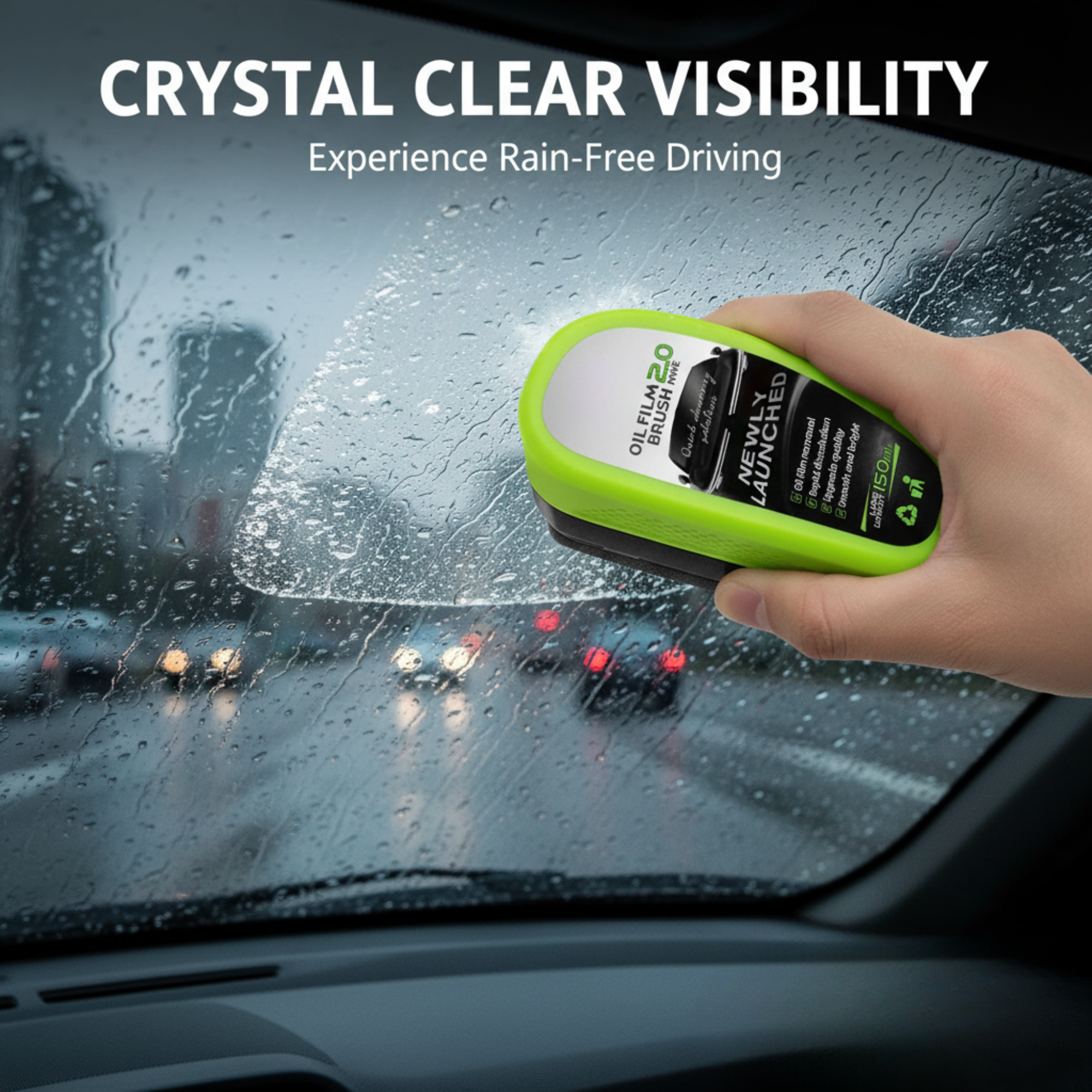 ClearDrive™ Hydrophobic Glass Protector – See the Road Clearly in Any Weather