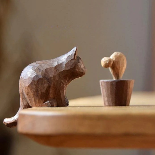 Wooden Hand-Carved Diffuser Decor