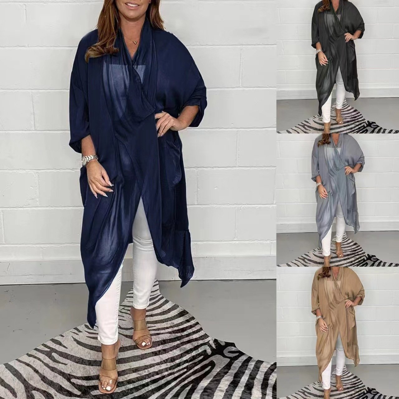 Silky Loose V-neck Top