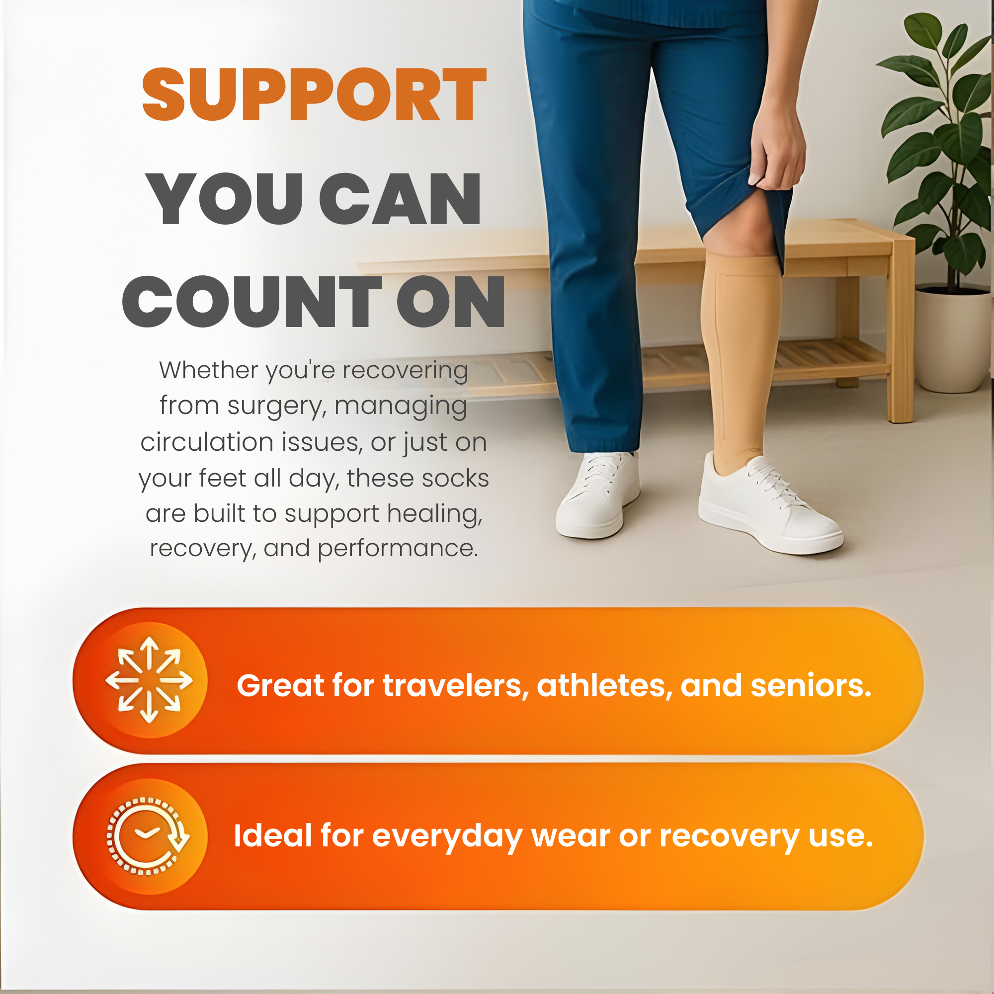 ReliefZip™ Support Socks – Instant Comfort for Swelling & Leg Fatigue