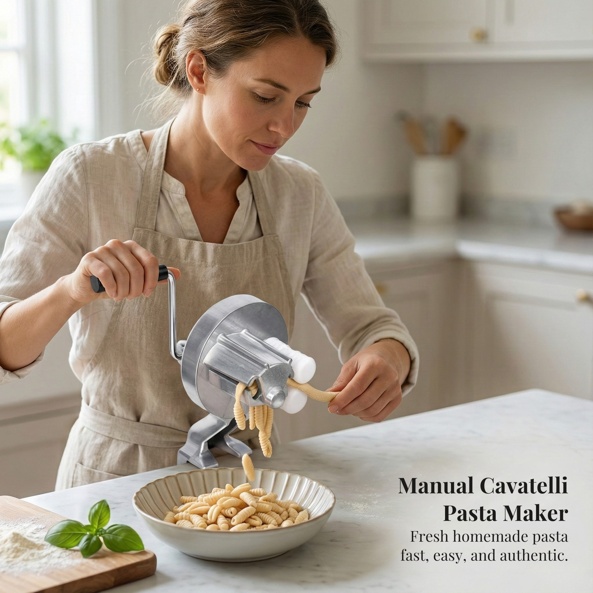 Manual Cavatelli Pasta Maker with Clamp