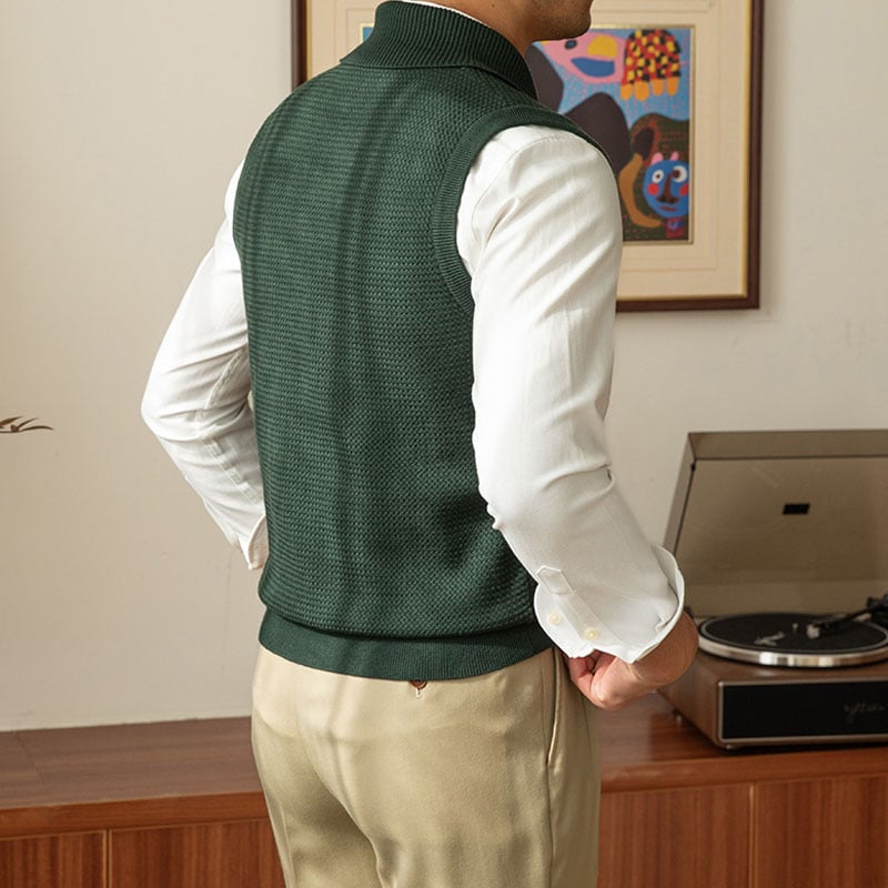 Men's casual collar knit vest
