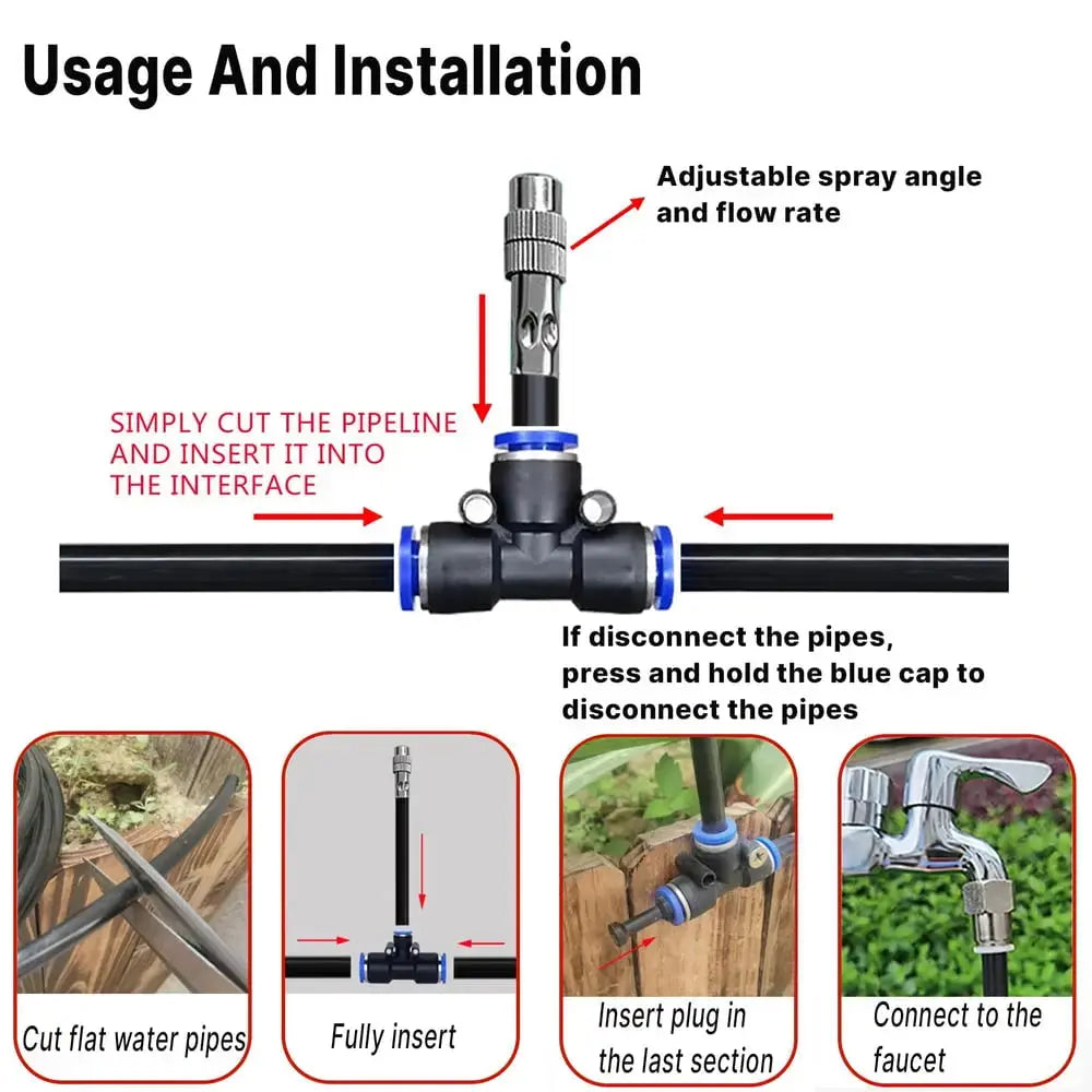 360° Drip Irrigation Kit for Effortless Garden Hydration