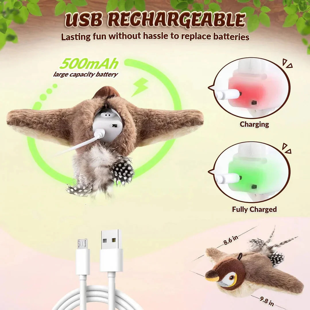 Interactive Cat Toy Bird – Keeps Indoor Cats Active & Happy