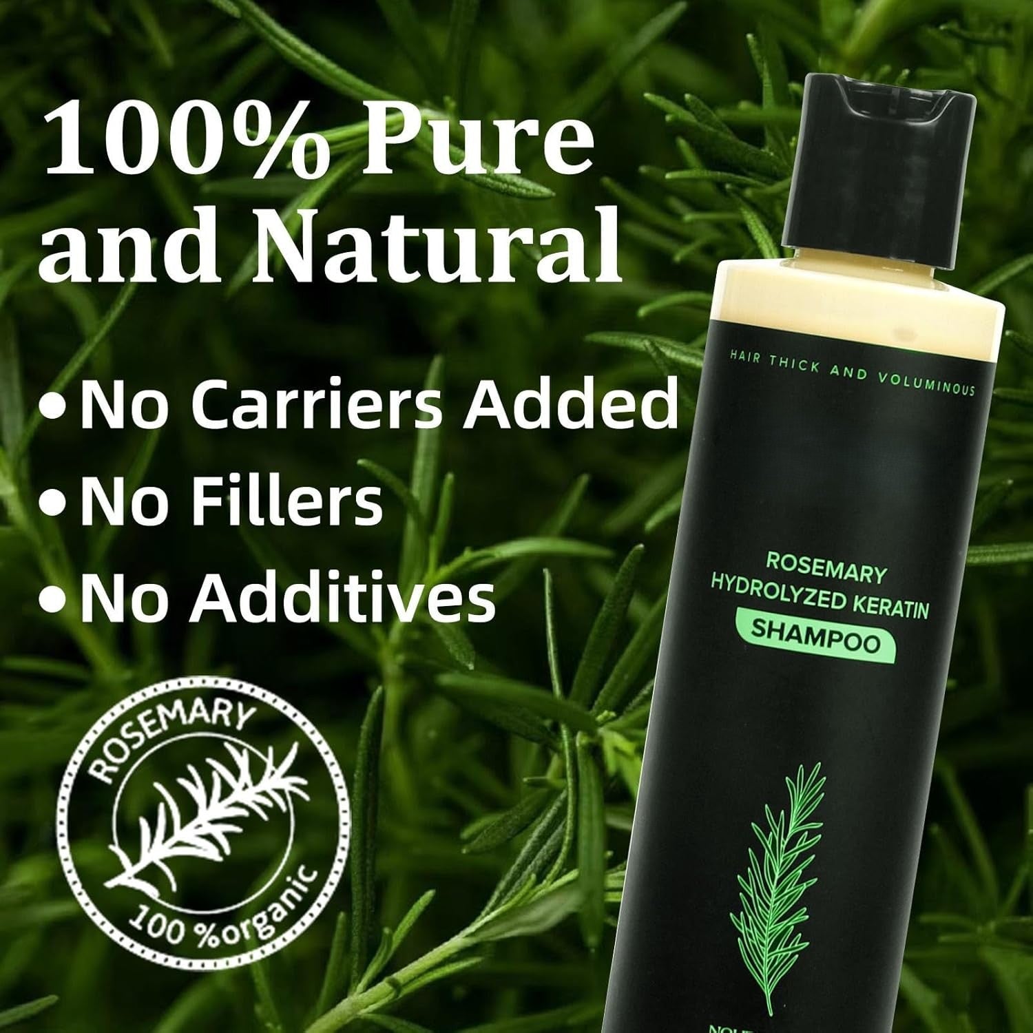 The TheraGrow Rosemary Shampoo - Visible Thickness, 98 % Less Fallout
