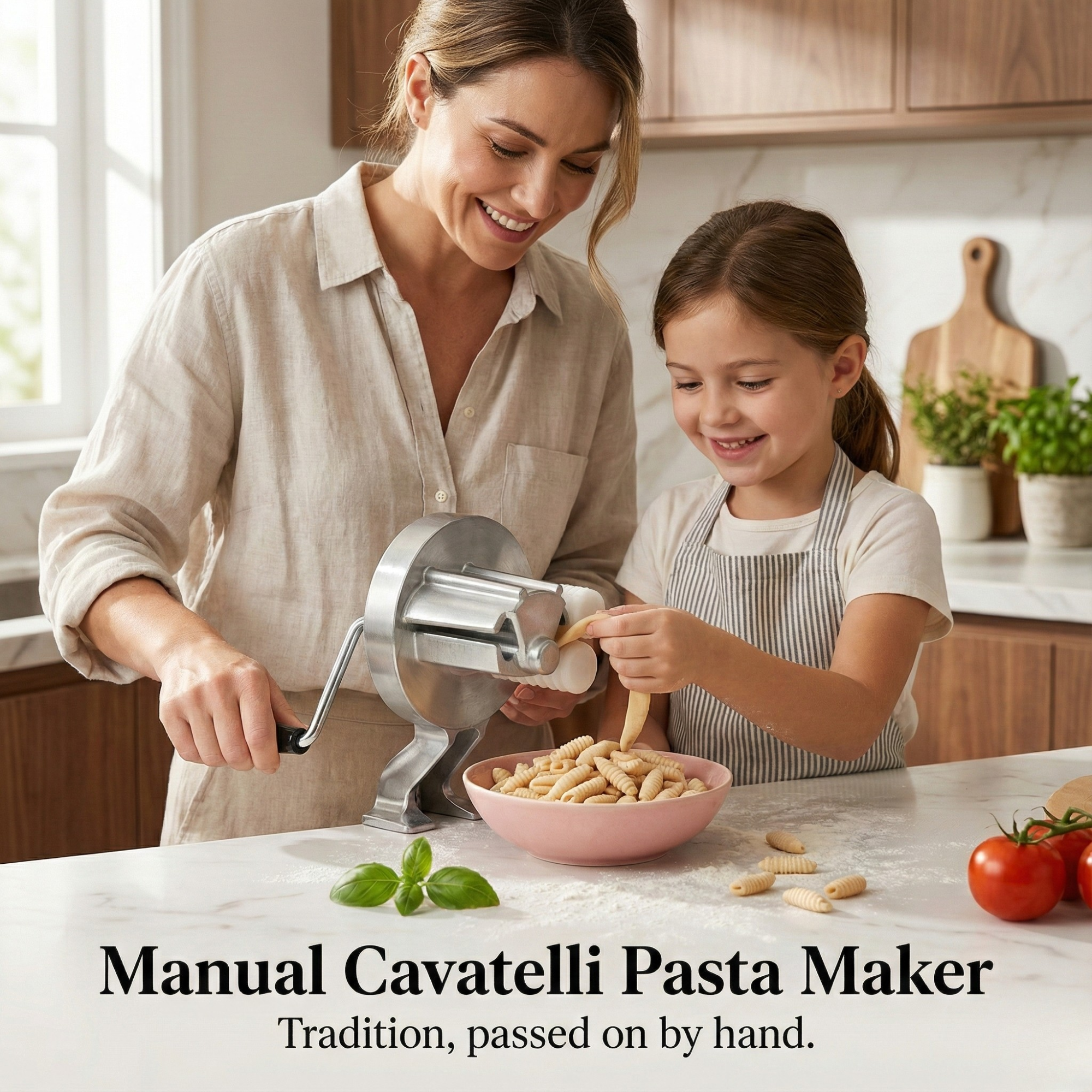 Manual Cavatelli Pasta Maker with Clamp