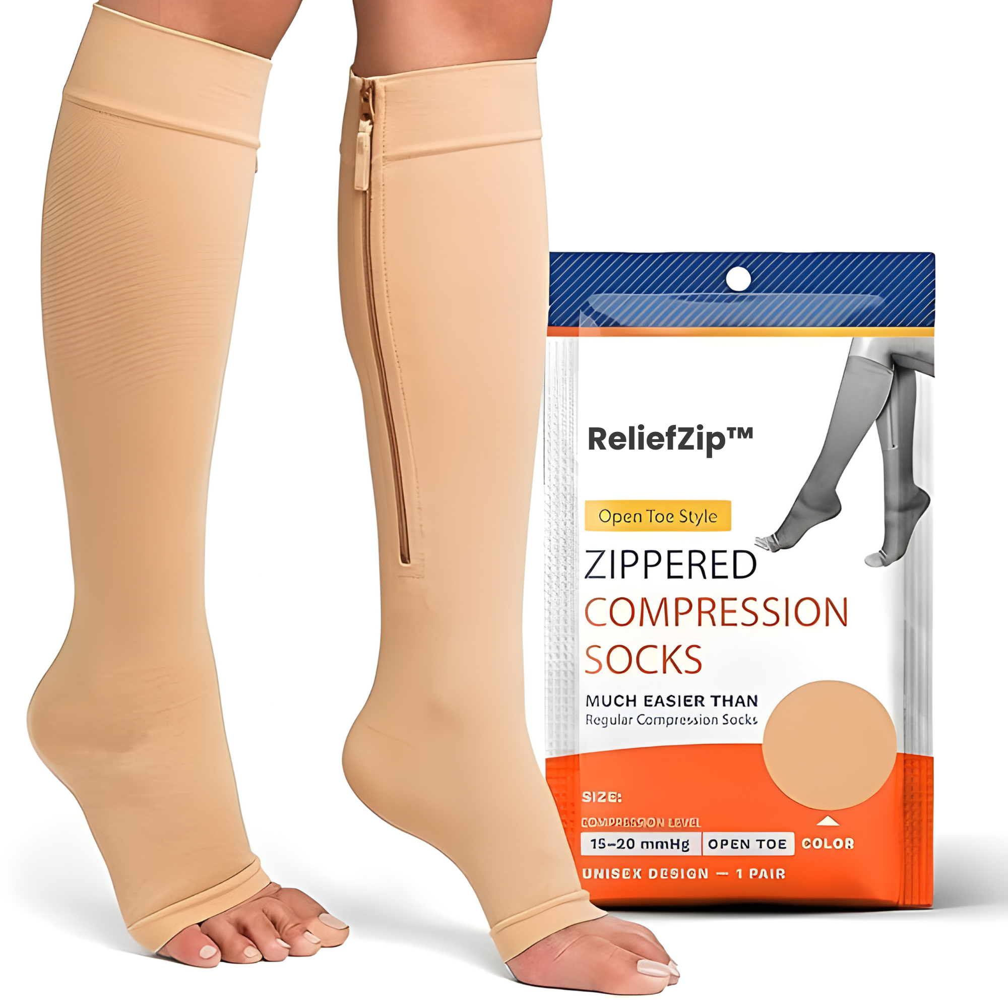 ReliefZip™ Support Socks – Instant Comfort for Swelling & Leg Fatigue