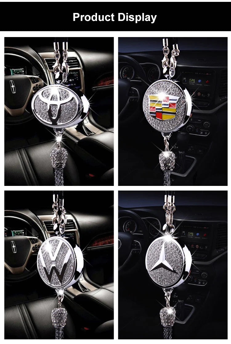 Rearview Mirror Diamond Perfume Pendant