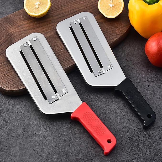 Stainless Steel Dual Blade Cutter - Multifunctional Slicer for Veggies